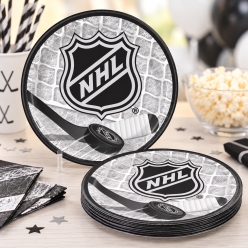 NHL Hockey Dessert Plates - 8 PK